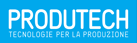 produtech logo white on blue background